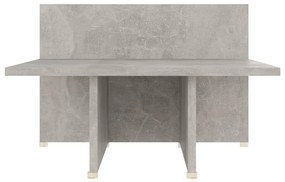 Tavolino salotto grigio cemento 111,5x50x33cm legno multistrato