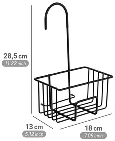 Mensola da bagno da appendere nera in acciaio inox Milito – Wenko