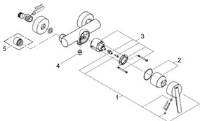 GROHE 32270000 - Miscelatore per doccia FEEL DN 15, cromato lucido