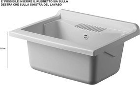 Mobile Lavatoio in PVC 60x50x85cm 2 Ante Forlani Honest Bianco...