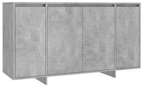 Credenza grigio cemento 135x41x75 cm in truciolato