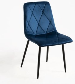 Sedia Lyke Velluto - Blu
