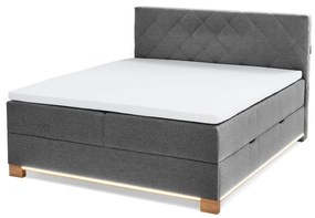 Letto boxspring grigio con contenitore 180x200 cm Messina - Meise Möbel