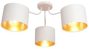 Lampadario a plafone ALBA 3xE27/15W/230V bianco/dorato