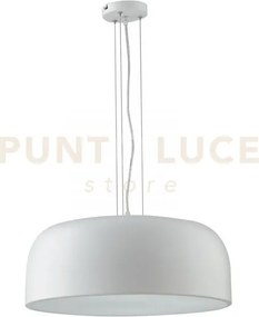 Lampadario a sospensione bistrot bianca 4 luci attacco e27 52x52x22...