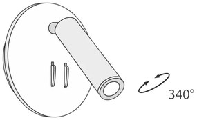 Maytoni C176-WL-01-6W-B - Luce Spot da parete a LED IOS LED/9W/230V nero