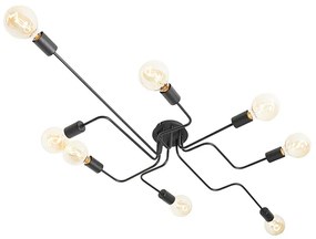 Plafoniera di design nera 8 luci - Facile
