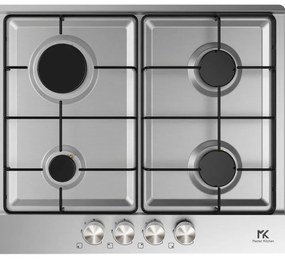 Piano cottura 4 fuochi L 59 cm MKHG60401PREXS MASTER KITCHEN acciaio inox griglie in ferro smaltato