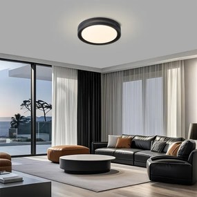 Brilagi - Plafoniera LED dimmerabile KREON LED/54W/230V 3000-6000K nero Ø 38 cm + telecomando