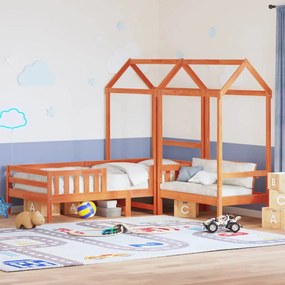 Giroletto con panca e tetto cera 90x190 cm legno massello pino