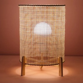 Lampada da tavolo in rattan, altezza 35 cm Wala - SULION