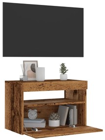 Mobile Porta Tv Con Led Legno Antico 60x35x40 Cm Multistrato /
