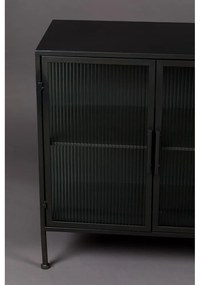 Vetrina in metallo nero 150x80 cm Boli - Dutchbone