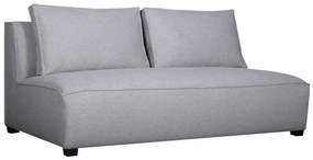 Poltrona 2 posti  design in tessuto grigio chiaro PLURIEL