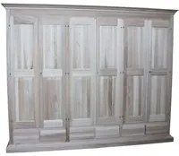 armadio classico 6 porte 6 cassetti legno grezzo 300x61x240 - Mobili 2G