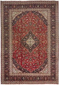 Kashan Tappeto persiano 260x360 Rosso (Iran) Annodato A Mano