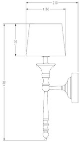 Zuma Line RLB94875-1 - Applique CLOE 1xE27/60W/230V nero/cromo lucido