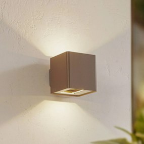 Applique da esterni a LED Aaron Lucande, Marrone / Ruggine, Alluminio, Moderno, Applique LED da esterni