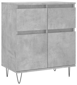 Credenza grigio cemento 60x35x70 cm in legno multistrato