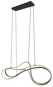 Apparecchio a sospensione LED nero con paralume in metallo Nala - Trio Select