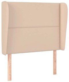 Testiera ad orecchio cappuccino 83x23x118/128 cm in similpelle