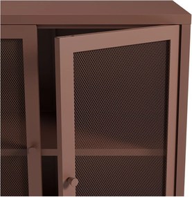 Cassettiera burgundy in metallo 121x90x40 cm Fayna – Marckeric