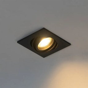 Faretto da incasso moderno nero regolabile - Club