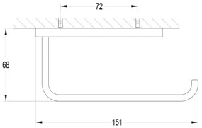 OMNIRES DA70510BL - Porta carta igienica DARLING semi-opaco nero