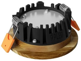 APLED - Lampada LED RONDO WOODLINE LED/3W/230V 4000K diametro 9 cm cenere legno solido