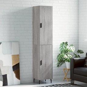 Credenza Grigio Sonoma 34,5x34x180 Cm İn Legno Multistrato /