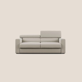 Dylan divano allungabile con pouf estraibile poggiapiedi in tessuto simil cotone impermeabile T13