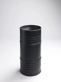 Lavabo freestanding Artwork tondo in ceramica nero
