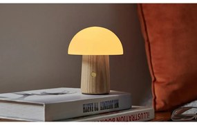 Lampada da tavolo dimmerabile in colore naturale con paralume in vetro (altezza 13 cm) Alice - Gingko