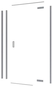 Kit di installazione telaio e ferramenta per doccia ad apertura girevole Neo L 100 x H 200 x P 100 cm spazzolato