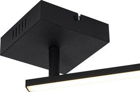 Plafoniera nera 150,8 cm con LED dimmerabile a 3 livelli regolabile - Annuschka