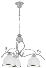 Lampadario a sospensione con catena RETRO II 3xE27/60W/230V argento