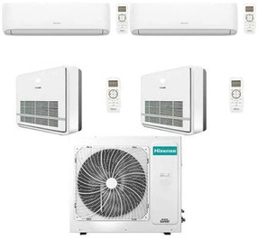 Climatizzatore Condizionatore Hisense Console R32 Quadri Split Hi comfort + Console Inverter 9000 + 9000 + 9000 + 9000 BTU con U.E. 5AMW105U4RQC