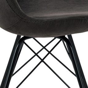 Sedia da pranzo grigio scuro Eris - Actona