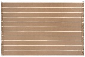 ferm LIVING - Calm Kelim Rug 140x200 Dark Sand/Off-white ferm LIVING