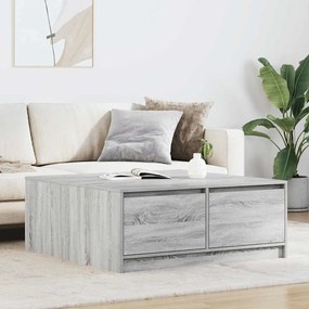 Tavolino Da Salotto Con Cassetti Grigio Sonoma 100x100x40 Cm /