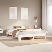 Letto senza Materasso Bianco 180x200 cm Legno Massello di Pino 855347