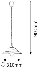 Rabalux 3955 - Lampadario ALABASTRO 1xE27/60W/230V vetro alabastrino