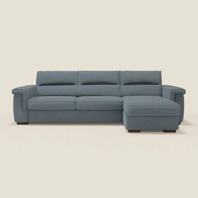 Magnolia divano letto angolare con Penisola Contenitore - Materasso H18 cm in tessuto smacchiabile T05 carta da zucchero
