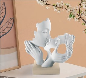 BONGELLI PREZIOSI Statua Bacio coppia collezione Face mis. 34 x h 30