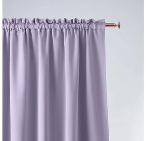 Tenda a tinta unita viola chiaro con nastro di cordonatura 140 x 250 cm