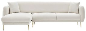 Divano angolare bianco (con penisola a sinistra/con chaise lounge) Simena – Balcab Home