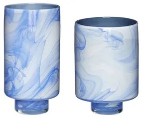 Cloud Vases 2 pcs. Blue/White - Hübsch