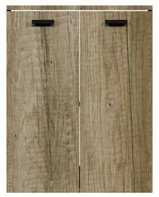 Mobile da bagno sotto lavabo COLAVENE Alaqua marrone opaco L 60 x H 78 x P 50 cm 2 ante, lavabo non incluso