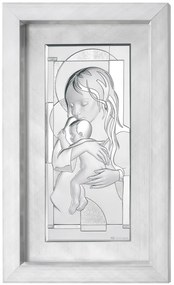 Quadro  "Madonna con Bambino" quadri cm.11x26h (est. cm.31,2x46,2)