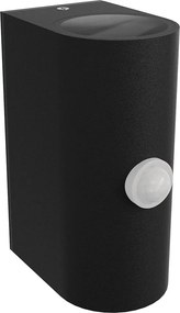 Applique Stondata 2xGU10 con Sensore di Movimento IP65 - Nera